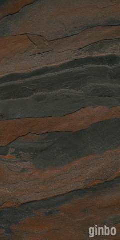 Фото Плитка из керамогранита глянцевая Creto Slate 60x120 черный (SAJ10F51210D)