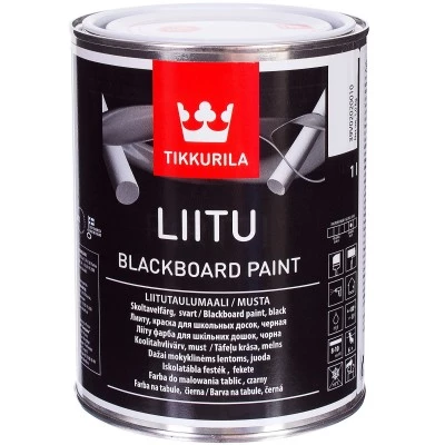 Фото Краска для школьных досок Tikkurila Liitu черная матовая 1 л