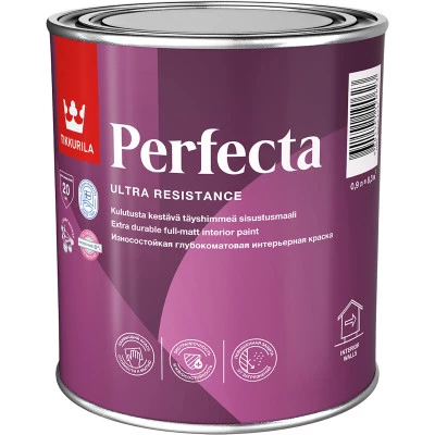 Фото Краска интерьерная износостойкая Tikkurila Perfecta База C бесцветная 0.9 л