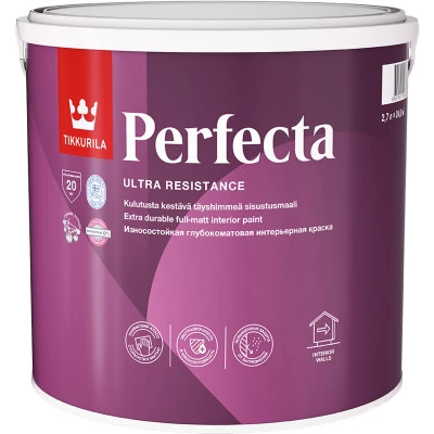 Фото Краска интерьерная износостойкая Tikkurila Perfecta База C бесцветная 2.7 л