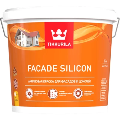 Фото Краска фасадная Tikkurila Facade Silicon База C прозрачная глубокоматовая 2.7 л