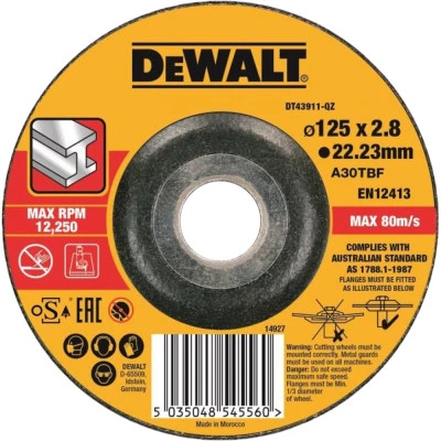 Фото Круг отрезной по металлу Dewalt 125х22.2х3 мм тип 42 DT43911-QZ