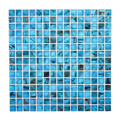 Фото Мозаика Artens Pool сине-золотистая 327х327х4 мм 0.11 м2