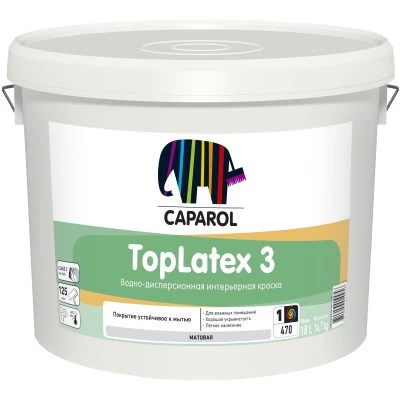 Фото Краска ВД для внутренних работ Caparol TopLatex 3 База 1 10 л