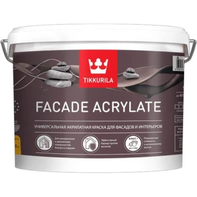 Фото Краска фасадная Tikkurila Facade Acrylate База C прозрачная глубокоматовая 9 л