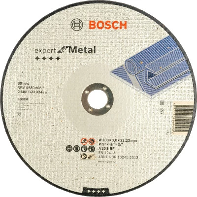 Фото Диск отрезной Bosch Expert по металлу 230х3.0 мм прямой 2608600324