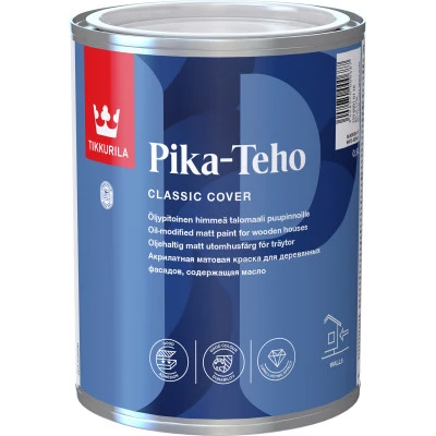 Фото Краска для деревянных фасадов Tikkurila Pika-Teho База C прозрачная матовая 0.9 л