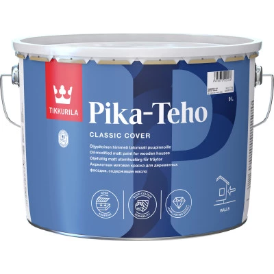 Фото Краска для деревянных фасадов Tikkurila Pika-Teho База C прозрачная матовая 9 л