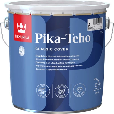 Фото Краска для деревянных фасадов Tikkurila Pika-Teho База A белая матовая 2.7 л