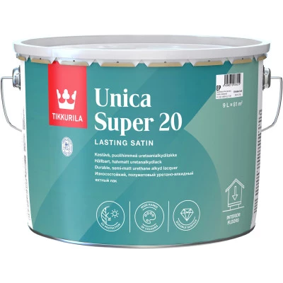 Фото Лак универсальный Tikkurila Unica Super 20 ЕР полуматовый 9 л