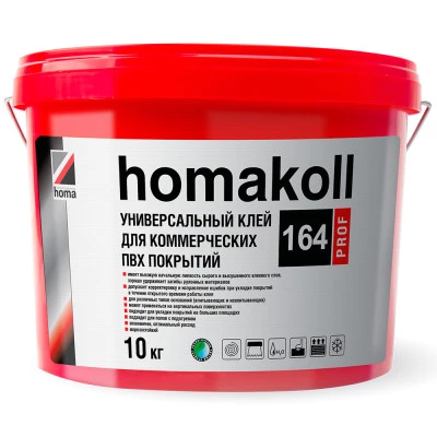 Фото Клей универсальный для коммерческих напольных покрытий homakoll 164 Prof 10 кг