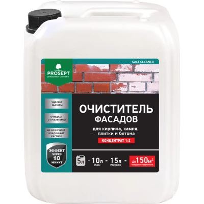 Фото Очиститель фасадов от высолов и ржавчины концентрат 1:2 Prosept Sal Cleaner 5 л