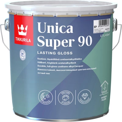 Фото Лак универсальный Tikkurila Unica Super 90 EP глянцевый 2.7 л