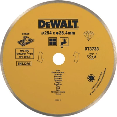 Фото Диск алмазный Dewalt мокрый 254х25.4 мм 8 мм DT3733-XJ