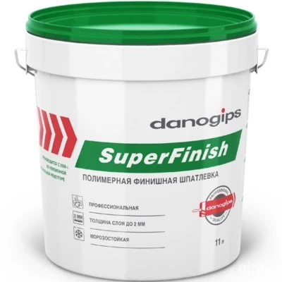 Фото Шпатлевка финишная полимерная Danogips SuperFinish ведро 11 л 18.1 кг