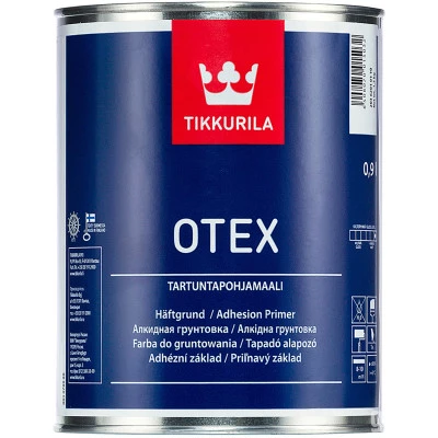 Фото Грунтовка алкидная адгезионная Tikkurila Otex базис База А белый 0.9 л