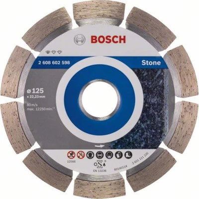 Фото Диск отрезной Bosch Standard for Stone алмазный 125х22.23 мм 2608602598