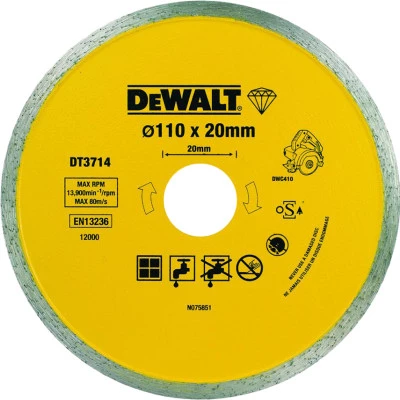 Фото Диск алмазный Dewalt сплошной h5 мм 110x20 мм