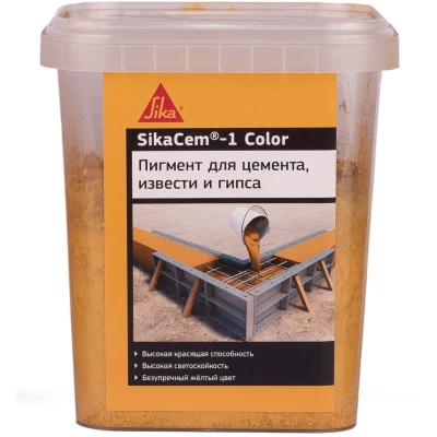 Фото Краситель для бетона SikaCem-1 Color желтый 0.5 кг