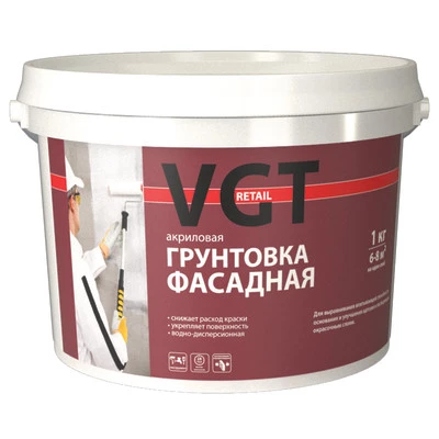 Фото Грунтовка фасадная VGT RETAIL ВД-АК-0301 10 кг