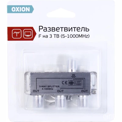 Фото Разветвитель F на 3 TV Oxion