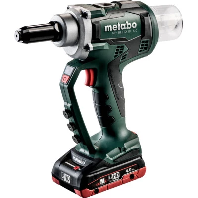 Фото Заклепочный аккумуляторный пистолет Metabo NP 18 LTX BL 5.0 2 Ач 18 В