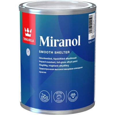 Фото Эмаль ударопрочная Tikkurila Miranol база С высокоглянцевая 0.9 л