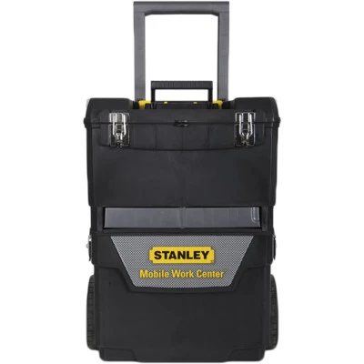 Фото Ящик для инструмента Stanley IML Mobile Work Center 2 in 1 черно-серый металлопластмассовый 47.3х62.7х30.2 см