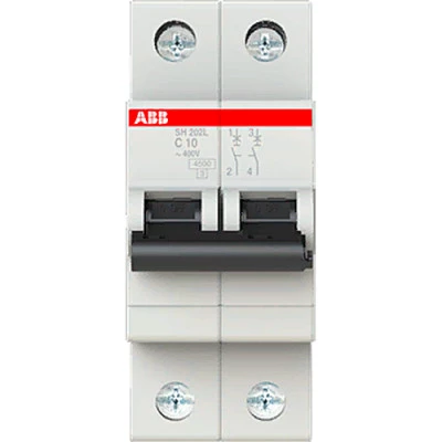 Фото Автоматический выключатель 2-полюсной ABB SH202L 10А 4,5 кА тип С