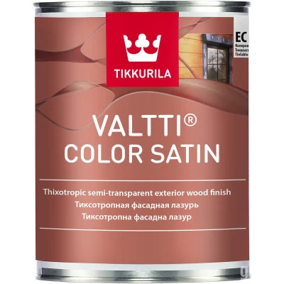 Фото Антисептик декоративный для дерева Tikkurila Valtti Color Satin База С бесцветный 0.9 л