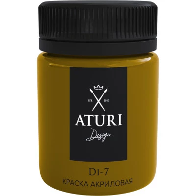Фото Краска декоративная акриловая Aturi Design Di-7 металлик золото Инков 19-2 60 г