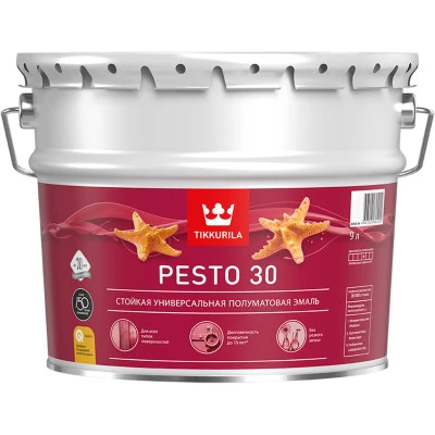 Фото Краска Tikkurila Pesto 30 База C полуматовый 9 л