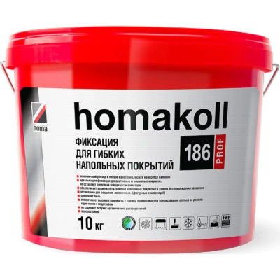 Фото Фиксация для гибких напольных покрытий Homakoll 186 Prof 10 кг