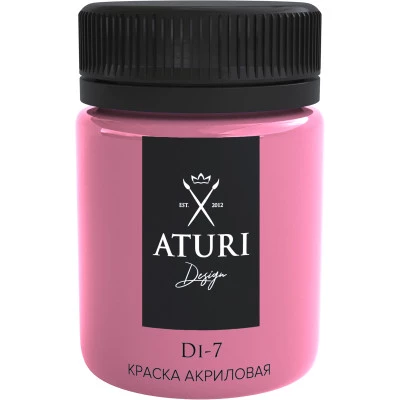 Фото Краска декоративная акриловая Aturi Design Di-7 розовый 87-40 60 г