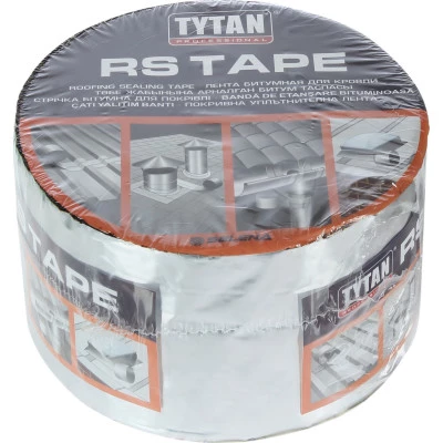 Фото Лента битумная для кровли Tytan RS TAPE 10 см x 10 м алюминиевая