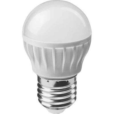 Фото Лампа светодиодная Онлайт шар матовый E27 10W 230V 4000K OLL-G45-10-230-4K-E27