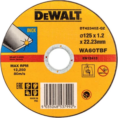 Фото Круг отрезной по металлу Dewalt Industrial 125x22.2x1.2 мм тип 1 DT42340Z-Q