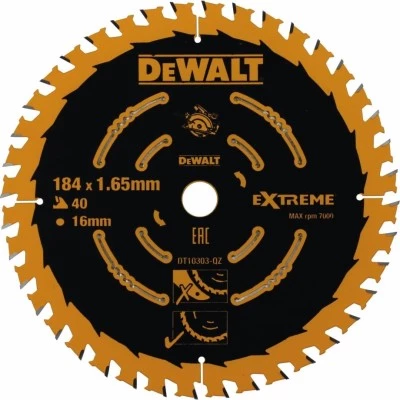 Фото Пильный диск по дереву Dewalt Extreme 184x16 мм 40 зубов DT10303-QZ