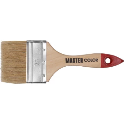 Фото Кисть флейцевая Master Color 75 мм натуральная щетина 55% топс