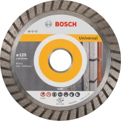 Фото Диск отрезной Bosch Standard for Universal Turbo алмазный 125х22.23 мм 2608602394