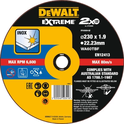 Фото Круг отрезной по металлу Dewalt Extreme 230x22.2x1.9 мм