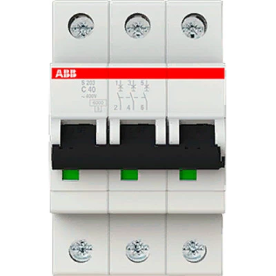 Фото Автоматический выключатель 3-полюсной ABB S203 40А 6 кА тип С
