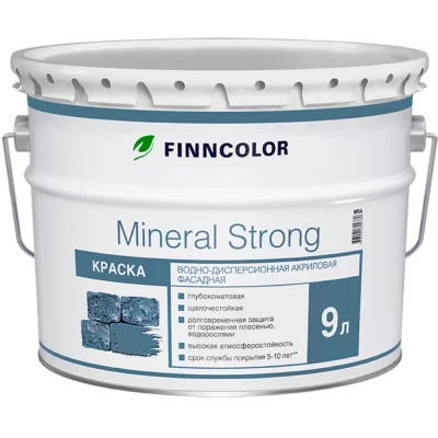 Фото Краска фасадная Finncolor MimeRAL Stron База А белая 9 л
