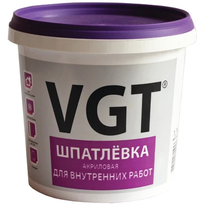 Фото Шпатлевка VGT RETAIL влагостойкая для наружных и внутренних работ 1.7 кг