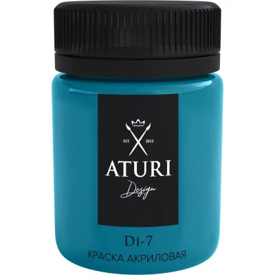 Фото Краска декоративная акриловая Aturi Design Di-7 перламутр бирюзовый 55-4 60 г